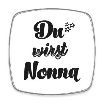 Du wirst Nonna Schweiz wirst Oma Schwangerschaft - Viereckiger Kühlschrankmagnet - Weiß - Vorne