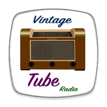 altes Röhrenradio - Viereckiger Kühlschrankmagnet - Weiß - Vorne