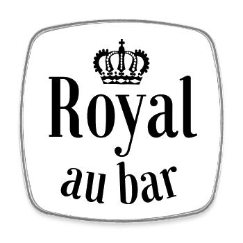 Bier, Biertrinker, Royal an der Bar - Viereckiger Kühlschrankmagnet - Weiß - Vorne