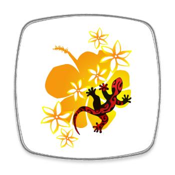 TERIKI (Red Moko) - Square fridge magnet - white - Front