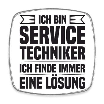 Servicetechniker Support Lösung Spruch Service - Viereckiger Kühlschrankmagnet - Weiß - Vorne