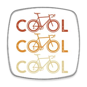 cool bike cyclists sport bikes cool bikes - Square fridge magnet - white - Front