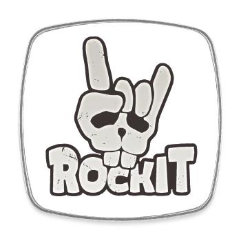 Rockit - Magnet carré - blanc - Devant