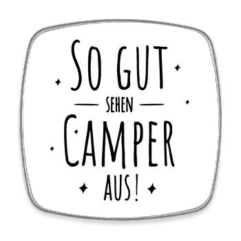 Camping - Camper - Outdoor - Viereckiger Kühlschrankmagnet - Weiß - Vorne