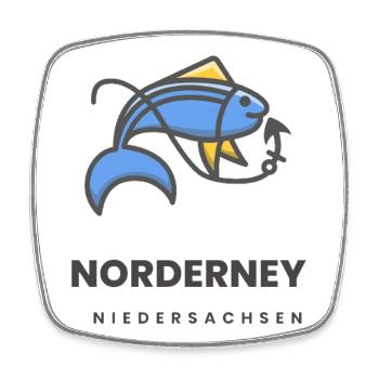Norderney Niedersachsen - Viereckiger Kühlschrankmagnet - Weiß - Vorne