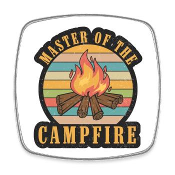 Master of the Campfire - Square fridge magnet - white - Front
