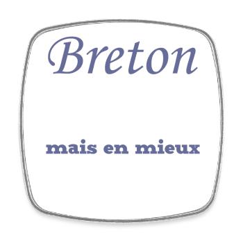 Breton, comme un Normand, mieux - Magnet carré - blanc - Devant
