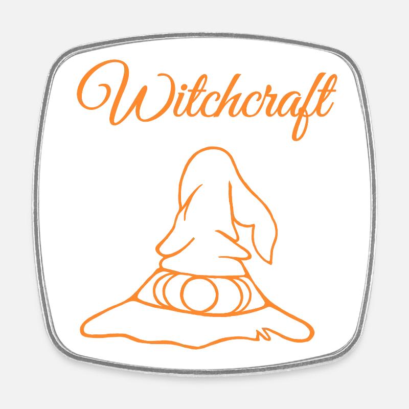 Witchcraft - Square fridge magnet - white