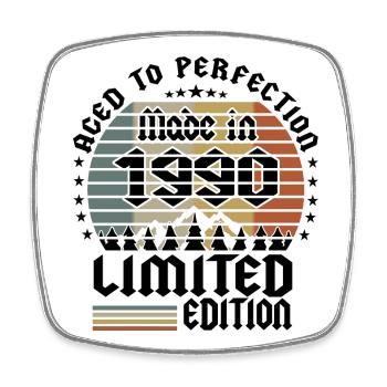 1990 Limited Edition - Square fridge magnet - white - Front