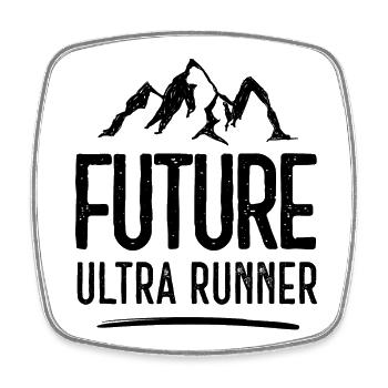 Future Ultra Runner - Viereckiger Kühlschrankmagnet - Weiß - Vorne