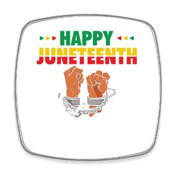 Happy Juneteenth Break Shackles Chain - Viereckiger Kühlschrankmagnet - Weiß - Vorne