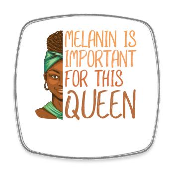 Melanin Ist Wichtig Für Den Juneteenth, Den Tag - Viereckiger Kühlschrankmagnet - Weiß - Vorne