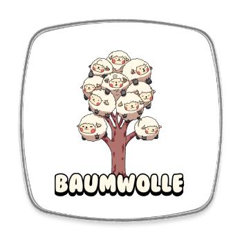 Baumwolle Cotton Tree Animals Fluffy Sheep Earth - Viereckiger Kühlschrankmagnet - Weiß - Vorne