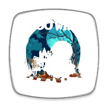 Je boo ce que je veux Grincheux fantôme effrayant Halloween - Magnet carré - blanc - Devant