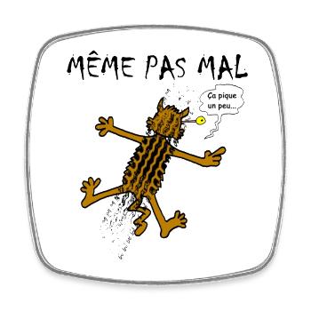 Même pas mal ! - Magnet carré - blanc - Devant