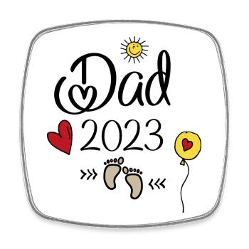Dad 2023 - Square fridge magnet - white - Front