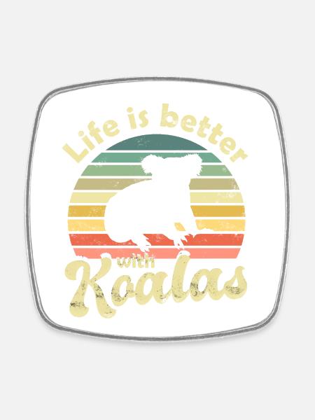 Koala Koala Bear - Square fridge magnet - white