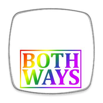 Mon autoroute va dans les deux sens Lgbt - Magnet carré - blanc - Devant