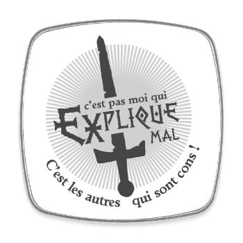 C'est les autres qui sont cons ! humour - Magnet carré - blanc - Devant
