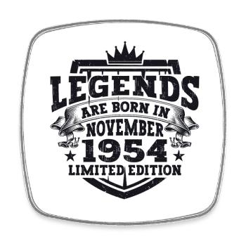 Légende Novembre 1954 68e anniversaire Cadeau Fun - Magnet carré - blanc - Devant