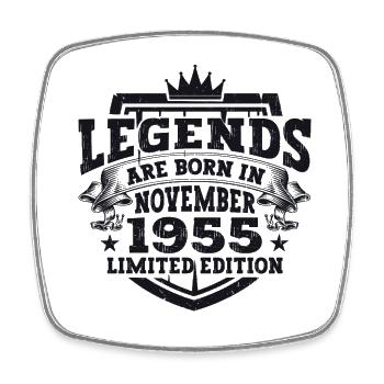 Légende Novembre 1955 67e anniversaire Cadeau Fun - Magnet carré - blanc - Devant