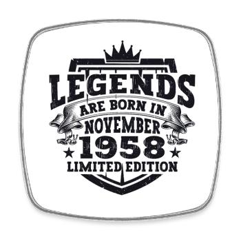 Légende Novembre 1958 64e anniversaire Cadeau Fun - Magnet carré - blanc - Devant