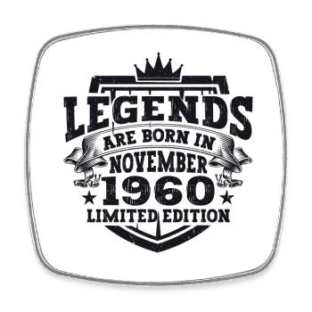 Légende Novembre 1960 62e anniversaire Cadeau Fun - Magnet carré - blanc - Devant