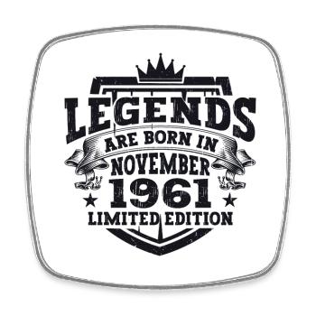 Légende Novembre 1961 61e anniversaire Cadeau Fun - Magnet carré - blanc - Devant