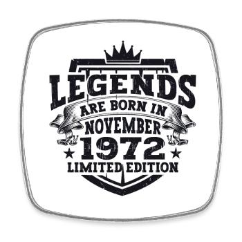 Légende Novembre 1972 50e anniversaire Cadeau Fun - Magnet carré - blanc - Devant