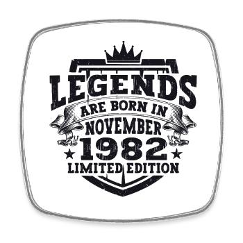 Légende Novembre 1982 40e anniversaire Cadeau Fun - Magnet carré - blanc - Devant