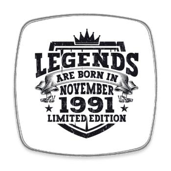 Légende Novembre 1991 31e anniversaire Cadeau Fun - Magnet carré - blanc - Devant