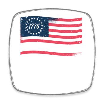 1776 Wir das Volk patriotisch américain - Magnet carré - blanc - Devant