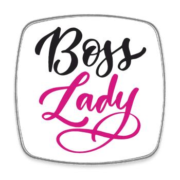 Lady Bos-s - Square fridge magnet - white - Front
