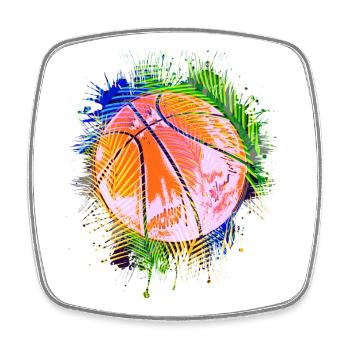 Colorful Basketball - Basketball Players Retro Streetball - Square fridge magnet - white - Front