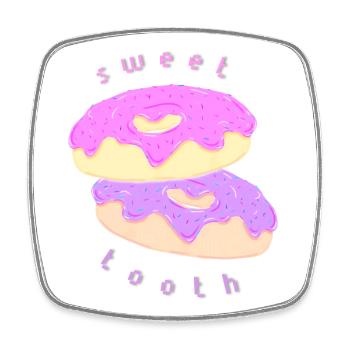 Sweet Tooth - Square fridge magnet - white - Front