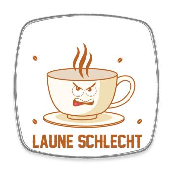 Kaffee leer Laune Schlecht - Viereckiger Kühlschrankmagnet - Weiß - Vorne