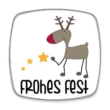 Christmas - Square fridge magnet - white - Front