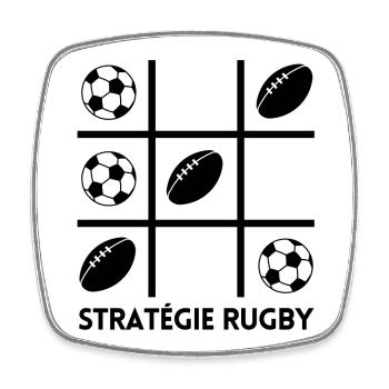 rugby, rugby sport, rugby humour - Magnet carré - blanc - Devant