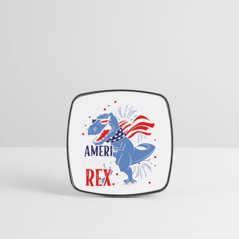 Ameri Saurus Rex 4. Juli Dinosaurier Independence Viereckiger Kühlschrankmagnet