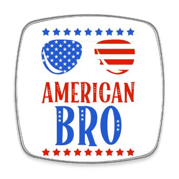 Lunettes de soleil All American Bro 4 juillet - Magnet carré - blanc - Devant