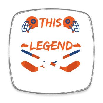 Diese Sportlegende Ist Jetzt 37, Eishockeyspiel - Viereckiger Kühlschrankmagnet - Weiß - Vorne