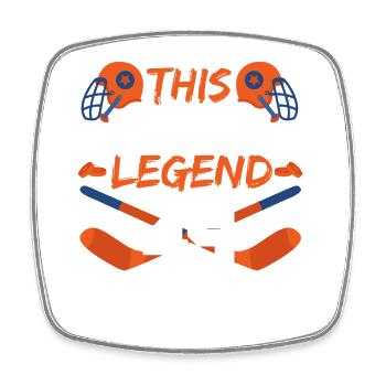 Diese Sportlegende Ist Jetzt 45, Eishockeyspiel - Viereckiger Kühlschrankmagnet - Weiß - Vorne