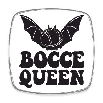 Bocce Queen Boules Bal Halloween Costume Boule - Magnet carré - blanc - Devant