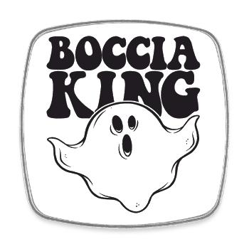 Boccia King Boules Bal Halloween Costume - Magnet carré - blanc - Devant
