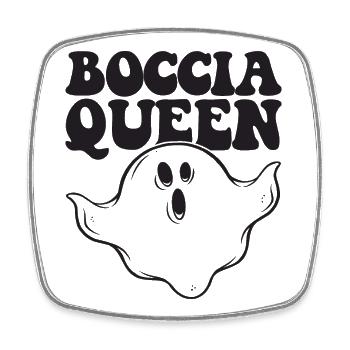Boccia Queen Boules Bal Halloween Costume - Magnet carré - blanc - Devant