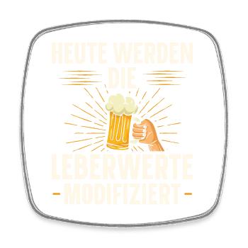 HEUTE WERDEN ALLE LAMPEN AUSGESCHOSSEN Bier - Viereckiger Kühlschrankmagnet - Weiß - Vorne