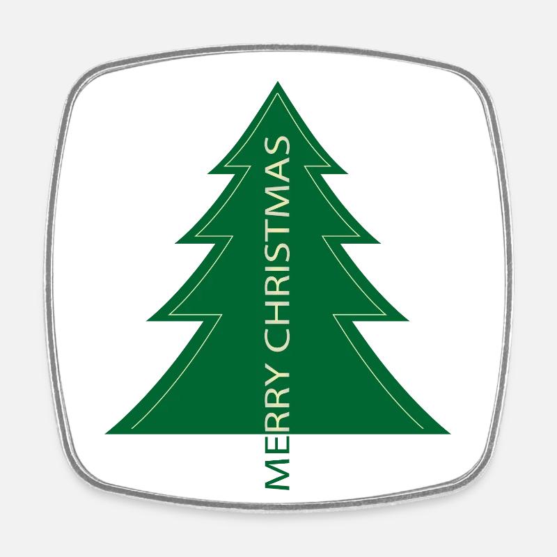 Christmas tree, Christmas - Square fridge magnet - white