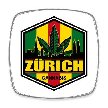 Cannabis - Viereckiger Kühlschrankmagnet - Weiß - Vorne