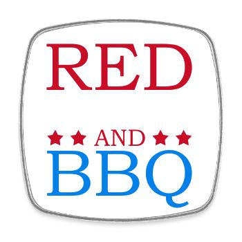 Rot Weiß Und Bbq 4. Juli Unabhängigkeitstag - Viereckiger Kühlschrankmagnet - Weiß - Vorne