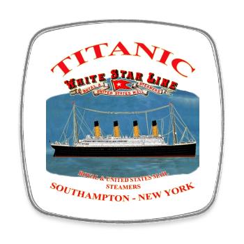 TITANIC CREATION Louis RUNEMBERG © Adagp - Square fridge magnet - white - Front